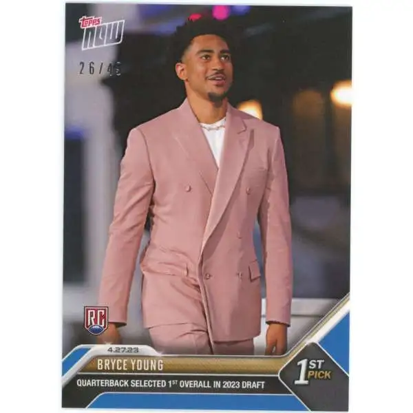 NFL Carolina Panthers 2023 NOW Football 26/49 Blue Bryce Young D-1 [Rookie, Selected 1st Overall]