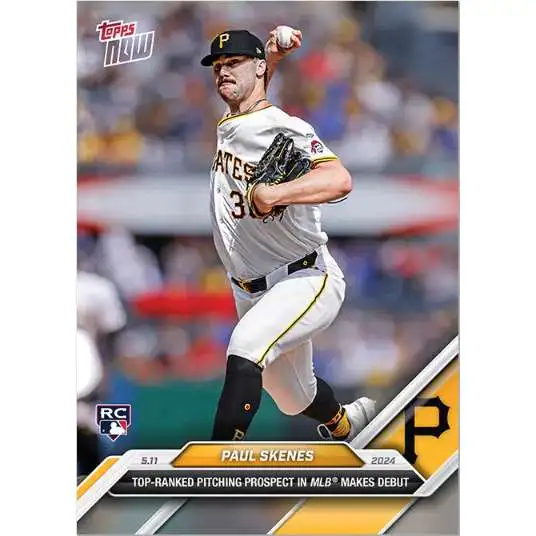 MLB Pittsburgh Pirates 2024 NOW Baseball Paul Skenes #179 [Rookie, Makes MLB Debut]