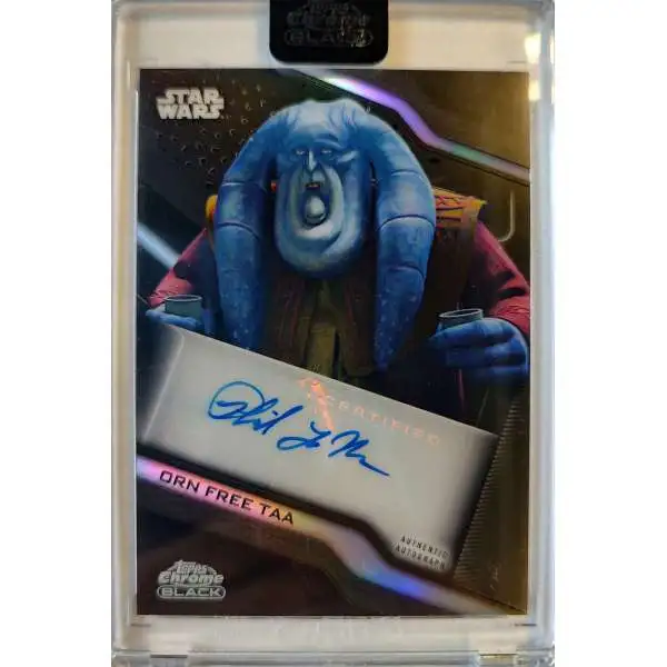 Star Wars Topps 2022 Chrome Black Phil LaMarr as Orn Free Taa A-PL [Autographed]