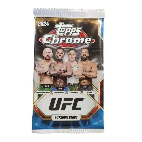 UFC Ultimate Fighting Championship 2024 Chrome Trading Card BLASTER Pack [4 Cards]