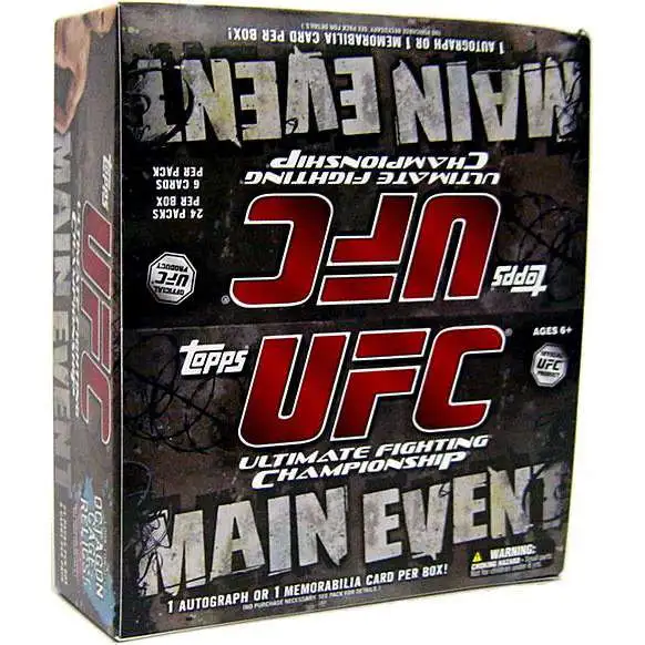 UFC Ultimate Fighting Championship 2010 Main Event Trading Card RETAIL Box [24 Packs, 1 Autograph OR Memorabilia Card]