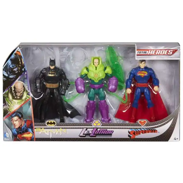 DC Total Heroes Batman, Lex Luthor & Superman Action Figure 3-Pack