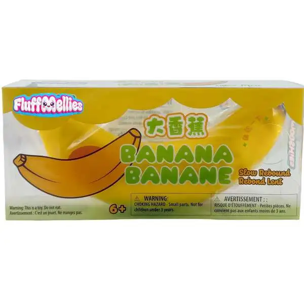 Fluffmellies (Mooshies) Banana Squeezy Toy [1 RANDOM Color]