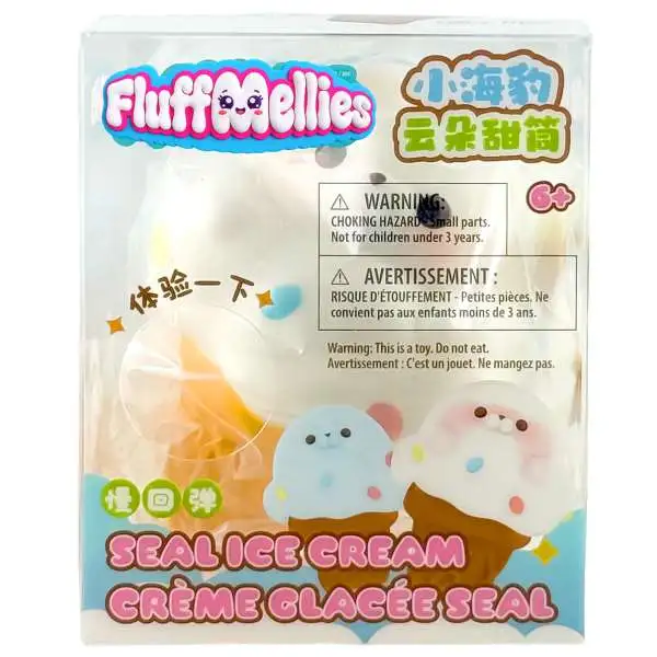 Fluffmellies (Mooshies) Seal Ice Cream Mystery Pack [1 RANDOM Squeezy Toy]