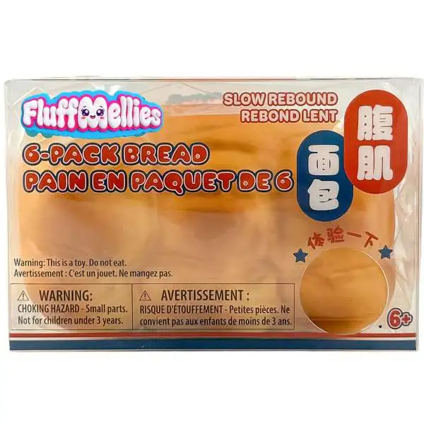 Fluffmellies (Mooshies) 6-Pack Muscle Bread Squeezy Toy