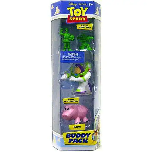 Toy Story Buddy Pack Green Army Men, Action Buzz Lightyear & Hamm Mini Figure 3-Pack