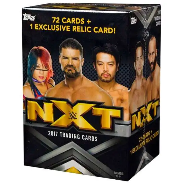 WWE Wrestling Topps 2017 NXT Trading Card BLASTER Box [72 Cards, 1 Relic Card]