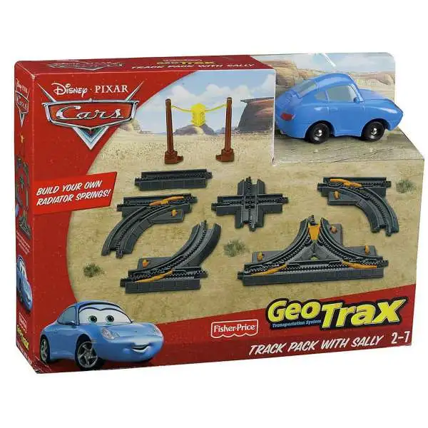 Fisher Price Disney / Pixar Cars GeoTrax Track Pack With Sally GeoTrax Playset