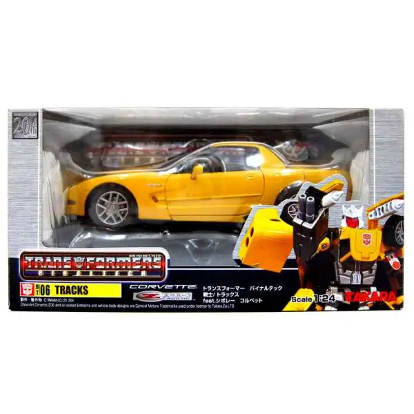 Transformers Japanese Binaltech Yellow Chevrolet Corvette Tracks Action Figure BT-06