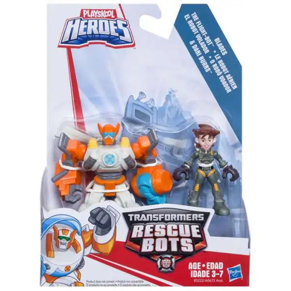 Transformers Playskool Heroes Rescue Bots Blades the Copter Bot & Dani Burns Action Figure 2-Pack