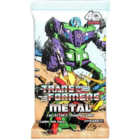 Transformers 40th Anniversary Metal Trading Card BLASTER Pack 4