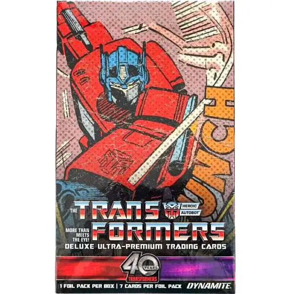 Transformers 40th Anniversary Trading Card DELUXE ULTRA PREMIUM EDITION Pack [7 Cards + 1]