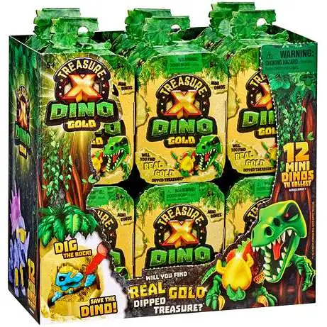 Treasure X Dino Gold Series 1 Mini Dinos Mystery Box [12 Packs]