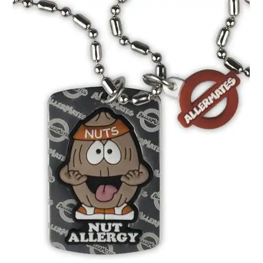 AllerMates Tree Nut Allergy Awareness Necklace Tag