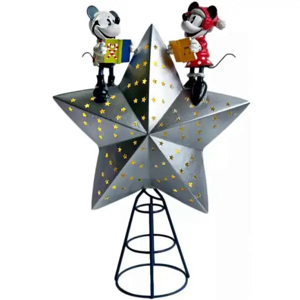 Disney 2021 Holiday Mickey & Minnie Mouse Exclusive Light Up Tree Topper