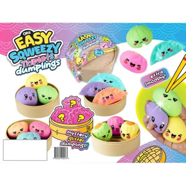 Easy Sqweezy Triplets Dumplings Squeeze Toy Mystery Pack 3 RANDOM