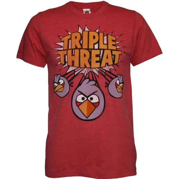 Angry Birds Triple Threat T-Shirt Adult XL - ToyWiz