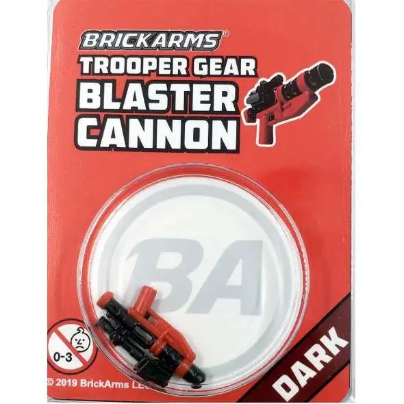 BrickArms Trooper Gear Blaster Rifle Minifigure Accessory Dark, Overmolded 
