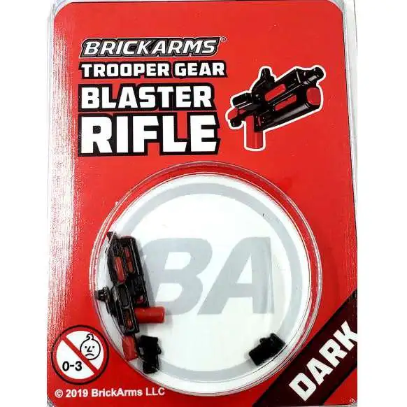 BrickArms Trooper Gear Blaster Rifle Minifigure Accessory [Dark, Overmolded]