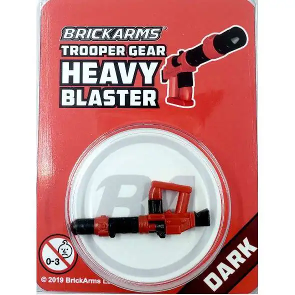 BrickArms Trooper Gear Heavy Blaster Minifigure Accessory [Dark, Overmolded]