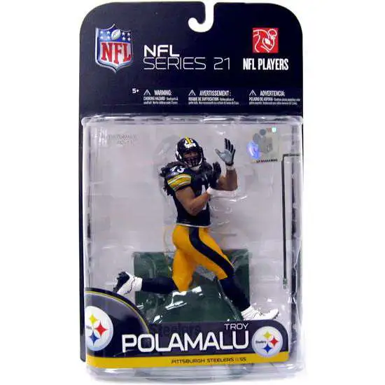 McFarlane Toys NFL Pittsburgh Steelers Sports Picks Football Series 21 Troy Polamalu Action Figure