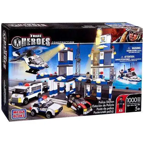 Mega Bloks True Heroes Construction Police Station Set