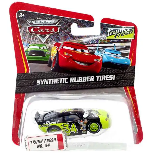 Disney / Pixar Cars The World of Cars Synthetic Rubber Tires Trunk Fresh No. 34 Exclusive Diecast Car