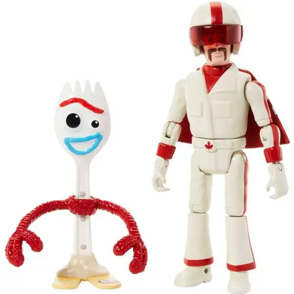 Disney / Pixar Toy Story 4 Posable Duke Caboom & Forky Action Figure [Damaged Package]