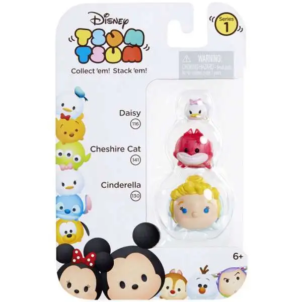 Disney Tsum Tsum Daisy, Cheshire Cat & Cinderella Minifigure 3-Pack #116, 141 & 130