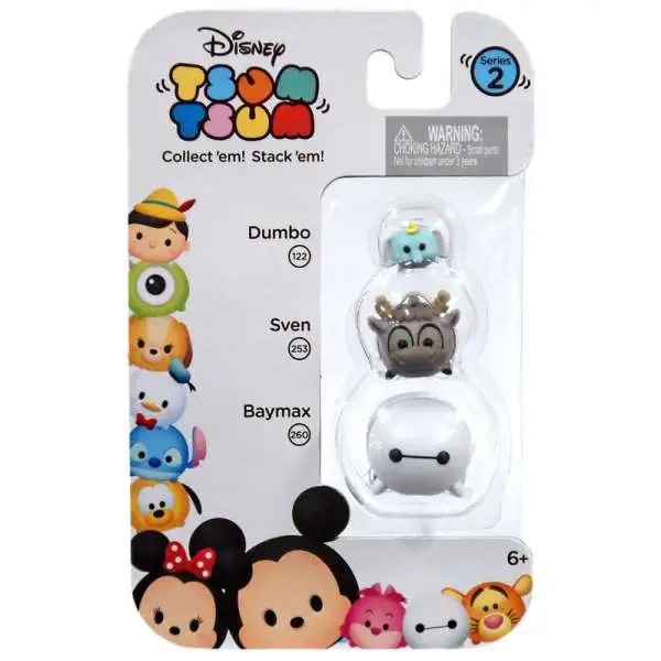 Disney Tsum Tsum Series 2 Dumbo, Sven & Baymax Minifigure 3-Pack #122, 253 & 260