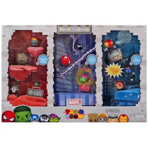 Tsum Tsum Marvel Collection Exclusive 1-Inch Minifigure 12-Pack [Guardians of the Galaxy, Spider-Man & The Avengers]