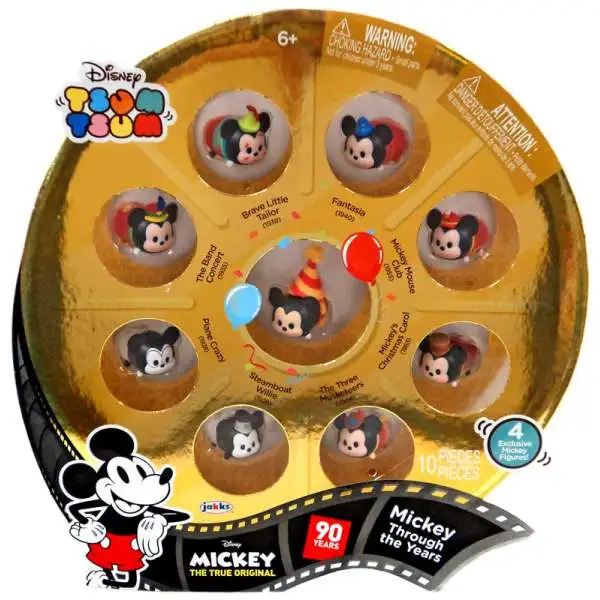 Disney Tsum Tsum Mickey Through the Years Exclusive Minifigure 9-Pack