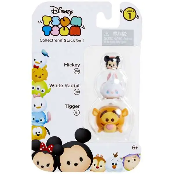 Disney Tsum Tsum Mickey, White Rabbit & Tigger Minifigure 3-Pack #101, 138 & 151
