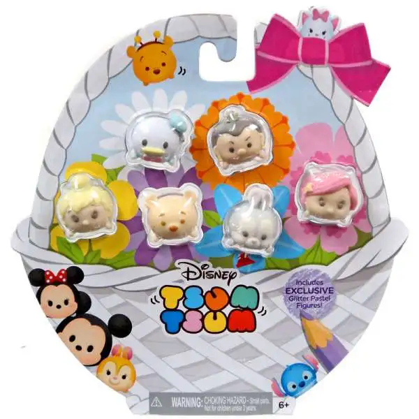 Disney Tsum Tsum Glitter Pastel Exclusive 1-Inch Minifigure 6-Pack