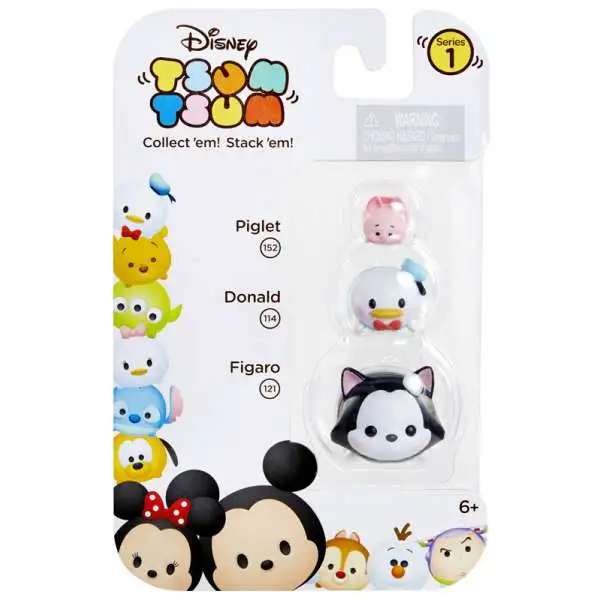 Disney Tsum Tsum Piglet, Donald & Figaro Minifigure 3-Pack #152, 114 & 121
