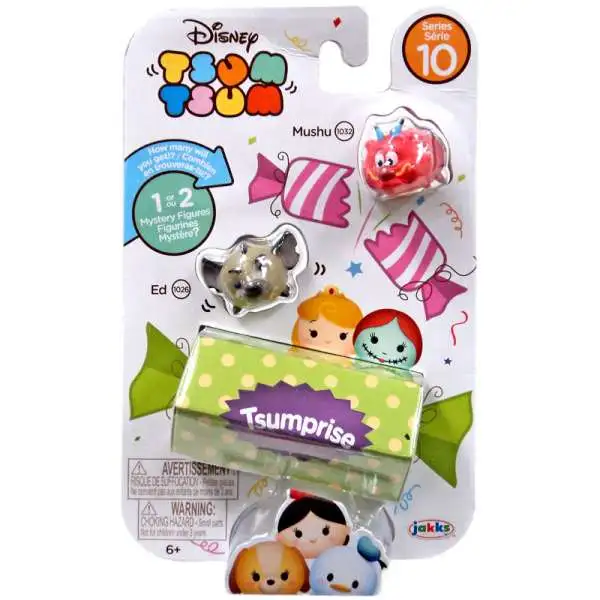 Disney Tsum Tsum Series 10 Mushu & Ed 1-Inch Minifigure 3-Pack #1032 & 1026