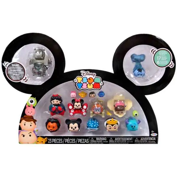 Disney Tsum Tsum Buzz, Woody, Snow White, Minnie, King Louie, Boo, Scar, Mickey, Destiny, Maleficent, Sully & Eeyore Exclusive 1-Inch Minifigure 17-Pack