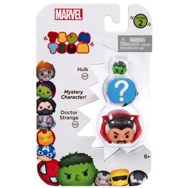 Marvel Tsum Tsum Series 2 Hulk & Doctor Strange 1-Inch Minifigure 3-Pack #207 & 160
