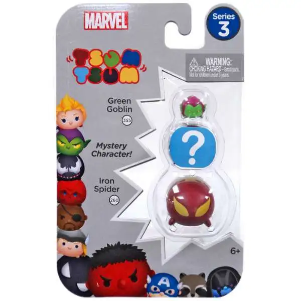 Marvel Tsum Tsum Series 3 Green Goblin & Iron Spider 1-Inch Minifigure 3-Pack #355 & 260