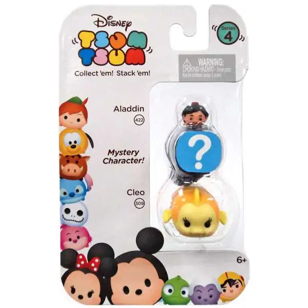 Disney Tsum Tsum Series 4 Aladdin & Cleo 1-Inch Minifigure 3-Pack