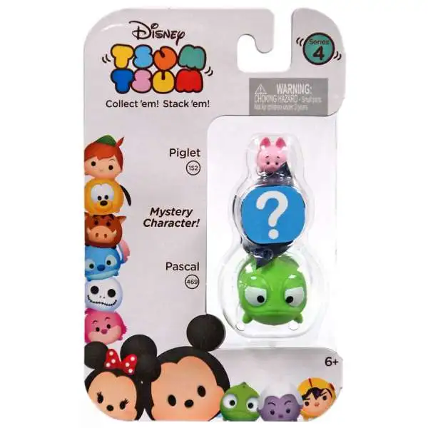 Disney Tsum Tsum Series 4 Piglet & Pascal 1-Inch Minifigure 3-Pack