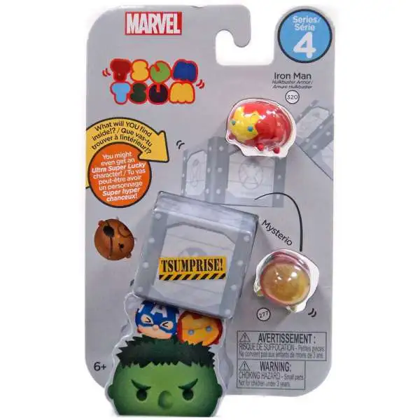 Marvel Tsum Tsum Series 4 Iron Man (Hulkbuster) & Mysterio 1-Inch Minifigure 3-Pack #320 & 277