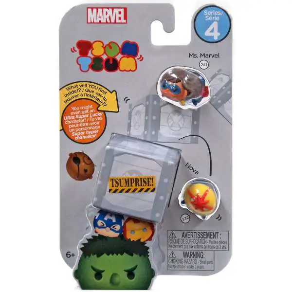 Tsum Tsum Series 4 Ms. Marvel & Nova 1-Inch Minifigure 3-Pack #241 & 322