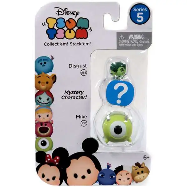 Disney Tsum Tsum Series 5 Disgust & Mike 1-Inch Minifigure 3-Pack #555 & 533
