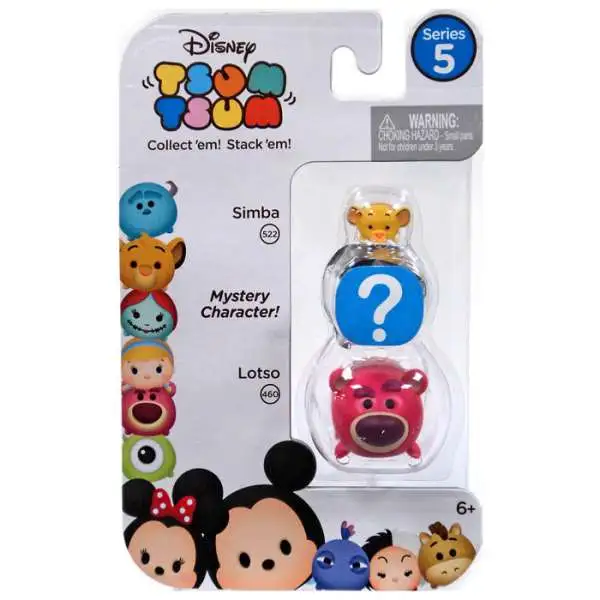 Disney Tsum Tsum Series 5 Simba & Lotso 1-Inch Minifigure 3-Pack #522 & 460