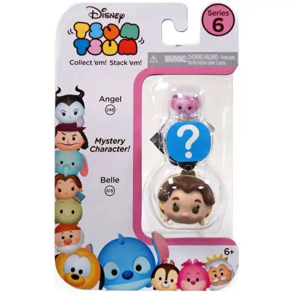 Disney Tsum Tsum Series 6 Angel & Belle 1-Inch Minifigure 3-Pack #246 & 615