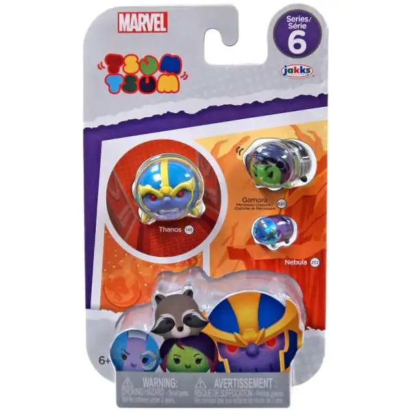 Marvel Tsum Tsum Series 6 Thanos, Nebula & Gamora 1-Inch Minifigure 3-Pack #145, 620 & 252