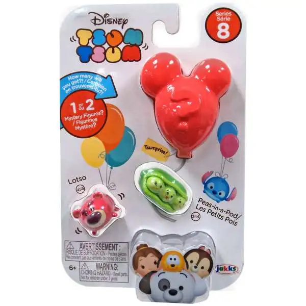 Disney Tsum Tsum Series 8 Lotso & Peas-in-a-Pod 1-Inch Minifigure 3-Pack #459 & 244