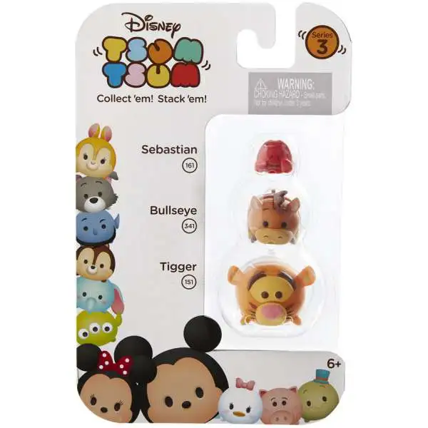 Disney Tsum Tsum Series 3 Sebastian, Bullseye & Tigger Minifigure 3-Pack #161, 341 & 151
