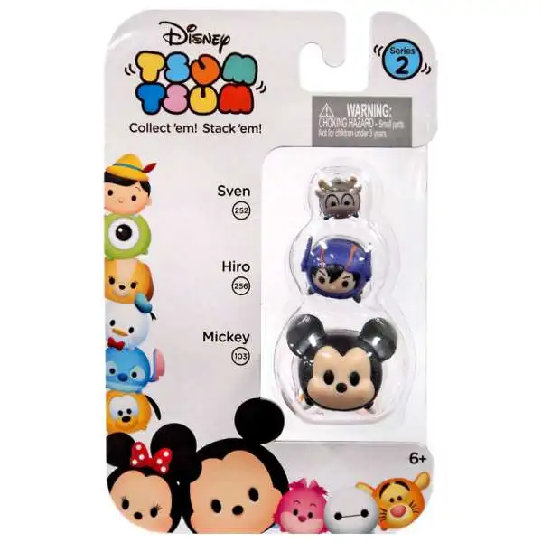 Disney Tsum Tsum Series 2 Sven, Hiro & Mickey Minifigure 3-Pack #252, 256 & 103